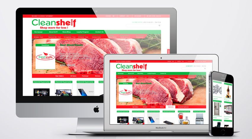 Rence Interactive - Cleanshelf Supermarket Website Design